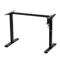 Bureau minimaliste convertible pour le télétravail, bureau assis-debout électrique à hauteur réglable avec un seul moteur