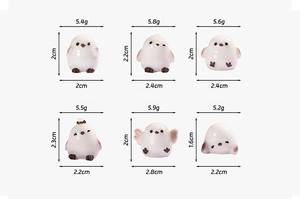 Venta al por mayor de artesanías de resina: Hada de la nieve alegrona del caos Shima Enaga, pájaro pequeño de textura cremosa para kit de terrario y decoración en miniatura - Product Image 2