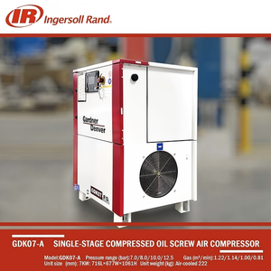 เครื่องอัดอากาศแบบสกรูโรตารี่ Ingersoll Rand ของแท้ 37 กิโลวัตต์ 50 แรงม้า 2.1-7.0 ลูกบาศก์เมตร/นาที 8-10 บาร์ สำหรับโรงงานอุตสาหกรรม - Product Image 2
