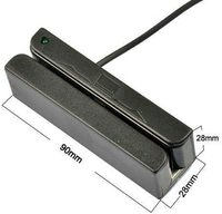 Venta caliente USB MSR lector de tarjetas con chip más pequeño con 123 lector de tarjetas de tira magnética de tres pistas para una fácil lectura