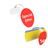 Hookei PVC Printing Shelf Danglers/Shelf Talkers/Shelf Wobbler pour les rayonnages de supermarché