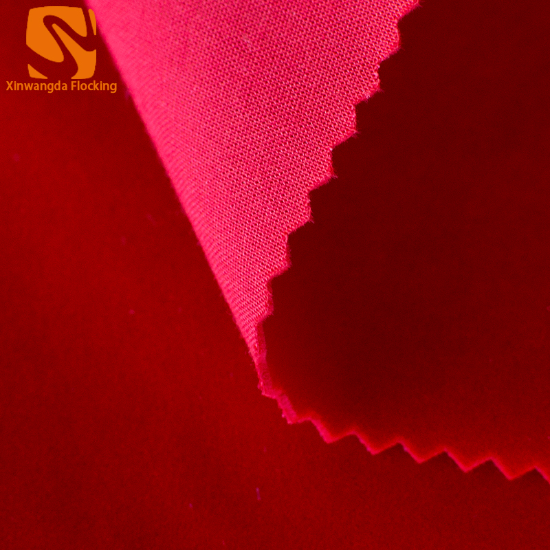 Double-sided Fine Flocking Velvet Fabric Tear Resistant Plain Dyed for Home Textile & Industrial Packing