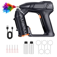Pistol Semprot Cat Listrik Baru 3.6V/7.2V (Model Pink/Biru) dengan Kabel USB dan 4 Nozel/2 Botol
