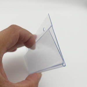 Porte-étiquette de prix suspendu en PVC transparent, style boucle, pour merchandising en magasin, support d'étiquette de produit pour crochet de présentation, en plastique transparent - Product Image 3