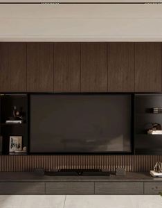 Customized Modular Integrated Woodentv Cabinet for Living Room Whole House <b>Tv</b> <b>Wall</b> Decor - Product Image 1
