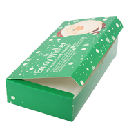 Boîte cadeau de Noël personnalisée verte, design gratuit, décoration, boîte en papier ondulé pour chocolat, bonbons, cadeau de Noël