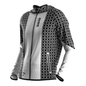 Survêtement de sport pour homme avec fermeture éclair intégrale, sublimation, pour activités de plein air, par le fabricant Wrestling, veste à capuche noire zippée - Product Image 1