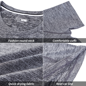 Men Mesh Performance Quick Dry Stretch Breathable Short Sleeve Tech Crew <strong>Shirt</strong> - Product Image 5