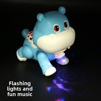 Lion Électrique à Bascule et Marche, Jouet Musical Lumineux et Éducatif en Plastique pour Enfants de 0 à 3 Ans, Unisexe
