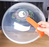 Couvercle de bol en plastique rond résistant au four à micro-ondes fournitures ménagères couvercle chauffant résistant à l'huile essentiel pour une utilisation en cuisine