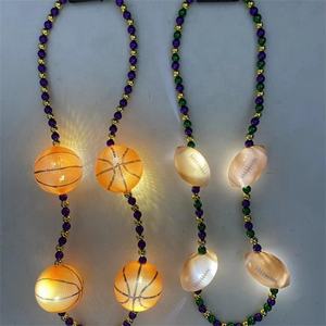 Vente <span class=keywords><strong>en</strong></span> gros adulte coloré collier de perles de mardi gras lumineux à LED pour la fête à l'occasion du nouvel an chinois Halloween Thanksgiving - Product Image 3