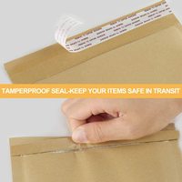 Bolsa de Correo de Papel Kraft Marrón Impresa Personalizada, Sobres Acolchados Ecológicos para Envíos de Ropa