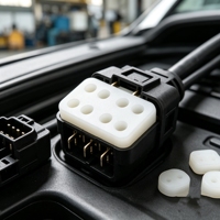Bouchon d'étanchéité en silicone double rangée personnalisé avec service de découpe, certifié ROHS, pour connecteur de faisceau de câblage automobile