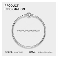 Bracelet à breloques magiques en argent sterling 925 pour femme, bijoux de luxe, fermoir rond gravé, chaîne serpent, vente en gros, livraison gratuite