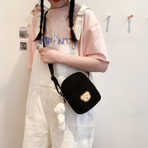 Wholesale Small Canvas Cute Little Bear Singe Shoulder <strong>Bag</strong> Outdoor <strong>Cell</strong> <strong>Phone</strong> Children Crossbody <strong>Bag</strong> - Product Image 2