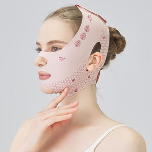 Riduttore doppio mento a forma di V maschera viso <span class=keywords><strong>per</strong></span> scolpire il viso del sonno bendaggio - Product Image 1