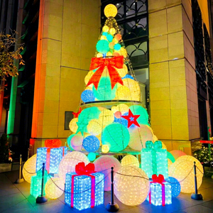 Large 3d Outdoor Christmas Fountain Ornament Led <b>Light</b> Ip65 For Street Shopping Mall Holiday Display Landscape Decorative - Product Image 1