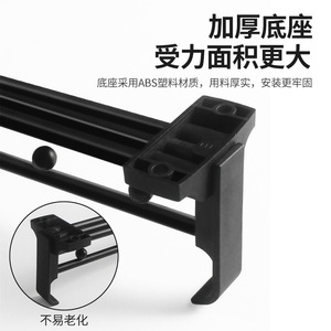 Clothing <b>Organizer</b> Hanging Rod Wall Mounted Carbon Steel Rectangle Wardrobe <b>Storage</b> Rack Horizontal Bar Drawer Use - Product Image 2