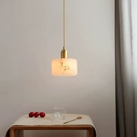 Lampe suspendue de luxe moderne MEEROSEE en cuivre massif et marbre, taille moyenne, hauteur réglable, lampe de bureau MD88140