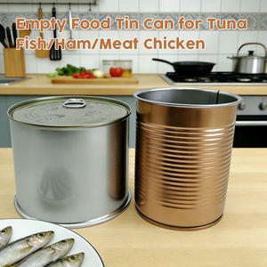 Barattolo di Latta Vuoto Rotondo Personalizzato 73mm*113mm per Tonno/Prosciutto/Carne di Pollo - Produzione Diretta - Product Image 4