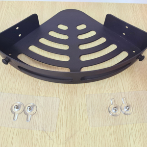 Estante de ducha, estante adhesivo para baño, montado en la pared con soporte para afeitadora, estante de almacenamiento y almacenamiento de plástico no perforado - Product Image 2