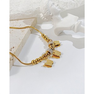 Fashion Fine <b>Gold</b> Plated <b>Adjustable</b> butterfly Pendant <b>Bracelet</b> Jewelry - Product Image 5