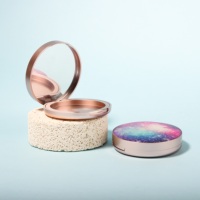 Palette de Fards à Paupières Rond de Luxe Maquillage Quotidien Conteneur de 5 Couleurs Cosmétiques Poudre Blush Etui Compact Marque Privée