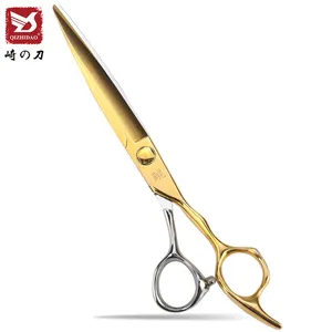 Newest Top Quality CNC Barber Shears 6.8inch Gold Best Hair Scissors Italy Professional Hair Cutting Scissors