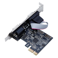 Tarjeta controladora serie PCIe a puerto dual RS232 DB9-Adaptador serie PCI Express para Windows/Linux