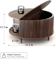 Nouvelle collection 2026 : Ensemble de meubles de salon contemporains en bois convertible, table basse, vente en gros directe usine, mobilier de maison