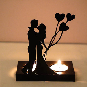 Portacandele in Ferro Fatti a Mano per Matrimoni, Decorazioni per San Valentino, Ornamenti per la Casa, Candelieri Impermeabili per Amanti, Accessori per Atmosfera - Product Image 6