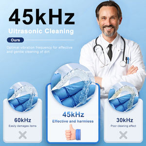 CE FCC gecertificeerde op maat gemaakte nachtbeugel, gebitsprothese, aligner reiniger, 45kHz huishoudelijke UV 200ml tandheelkundige ultrasoon reinigingspod - Product Image 3