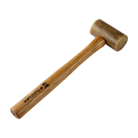 STUCCLER Maillet en cuir brut de qualité supérieure 25mm 32mm 44mm 48mm Marteaux en cuir de vachette Outil d'artisanat avec manche en bois