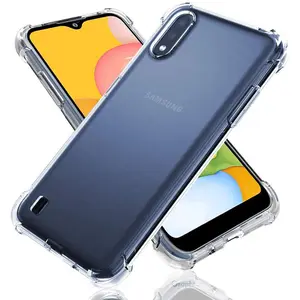 Selubung Silikon Bening untuk Samsung Galaxy, A73 A22 A82 A32 A72 A51 A52 A71 5G Transparan Selubung Telepon Seluler TPU Lembut Cover Tahan Goncangan