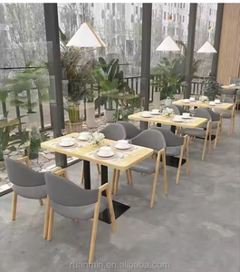 Tùy Chỉnh Hiện Đại Rắn Gỗ Sofa Gian Hàng Chỗ Ngồi Ghế Thanh Lịch Đặt Cho Ăn Uống Cho Cà Phê Cửa Hàng Thương Mại Nhà Hàng - Product Image 4