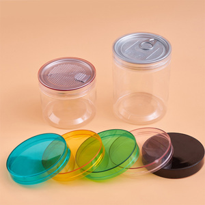Contenants alimentaires en plastique PET transparent à large ouverture de qualité alimentaire 8oz 12oz 16oz, pots vides pour salades et fruits secs avec couvercle à anneau de traction - Product Image 3