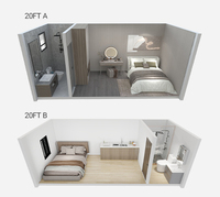 Maison préfabriquée extérieure certifiée CE de 20 pieds, conception modulaire, chambre d'hôtel, cabine Apple, maison préfabriquée