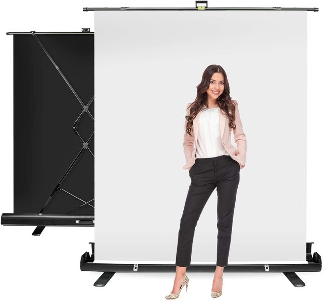Pull up Green Floor Screen Game Studio Collapsible Chroma Key Panel for Background Black Blue White 150x200cm