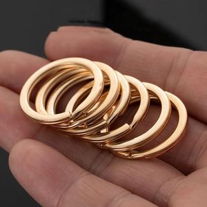 25-30mm Runde Schlüsselringe im Großhandel, Schlüssel- und Bastelzubehör, Flache Metall-Schlüsselringe, Goldene Flache Schlüsselanhänger, Zubehör in Großmengen - Product Image 5