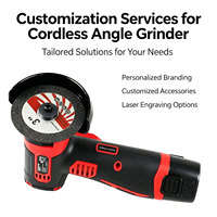 Meuleuse d'angle sans fil professionnelle industrielle 12V sans balais, mini-outil de coupe 75mm, batterie 1300mAh pour la décoration intérieure