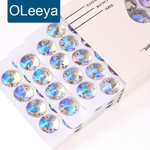 OLeeya Usine Vente en Gros 3A Verre Cristal Clair de Lune Larme Rivoli Cosmique Navette Fantaisie Pierres Coudre sur Strass pour Vêtement - Product Image 1