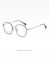 Montures de lunettes polygonales tendance, petites, noires, argentées, or rose, violettes, en stock