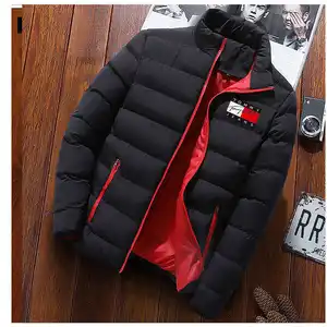 Cappotto giacca da uomo giacca coreana sottile di media lunghezza alla moda giacca imbottita lunga e spessa cappotto caldo