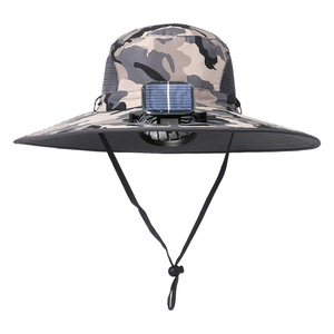 Nhà Máy Bán buôn năng lượng mặt trời Powered Fan hat USB có thể sạc lại Kem chống nắng xô hat - Product Image 5