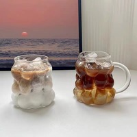 Mug à café en verre borosilicate transparent en forme de raisin, écologique, mignon, jetable, compatible micro-ondes, 350 ml