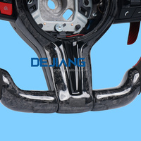 Volant de voiture en fibre de carbone forgée pour BMW F15 F20 F22 F25 F31 F30 F12 F16 F21 M3 M4 M5 M6 avec LED et palettes de changement de vitesse rouges