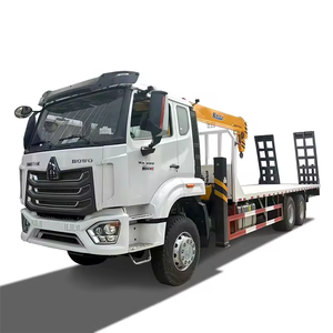 מפעל ישיר sinotrik howo 6 x4 <span class=keywords><strong>20</strong></span> טון מיטה שטוחה משאית רכובה 10 טון מנוף - Product Image 2