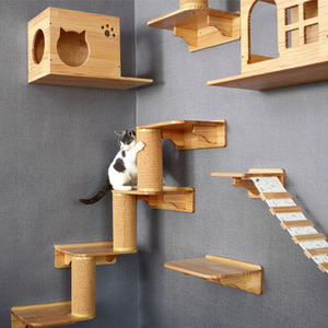 Luxus Big Wood Sisal Katze Wand Baum Scratcher <span class=keywords><strong>Box</strong></span> Spielzeug - Product Image 2