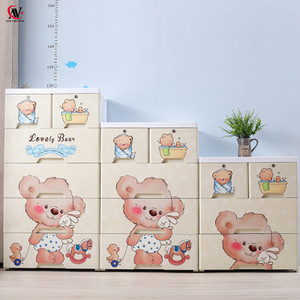 Armoire en <span class=keywords><strong>plastique</strong></span> à <span class=keywords><strong>6</strong></span> niveaux avec serrures, 60*40*135CM, commode en PP, armoire en <span class=keywords><strong>plastique</strong></span> pour bébé - Product Image 2