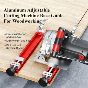 Rail de guidage pour scie circulaire en alliage d'aluminium, base de machine de découpe industrielle de précision réglable pour le travail du bois et la fraisage - Product Image 4
